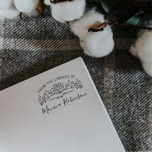 Trendy Typography Botanical van de bibliotheek van Rubberstempel