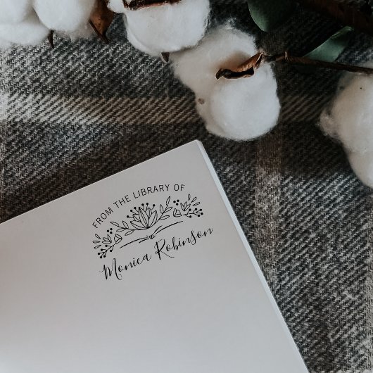 Trendy Typography Botanical van de bibliotheek van Rubberstempel