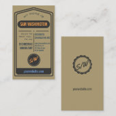 Trendy Typography Custom Sjabloon Kraft Visitekaartje (Voorkant / Achterkant)