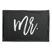Trendy Typography Mr en Mrs. Kussensloop (Achterkant-Links)