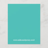 Trendy Typography Turquoise Budget Save the Date Flyer (Achterkant)