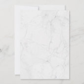 Trendy Typography | Uitnodiging voor chic Marble W (Achterkant)