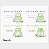 Trendy Uil (Groen) Custom Book Bord Sticker (Vel)