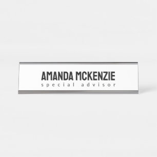 Trendy uniek creatief minimalistisch ontwerp bureau naambordje