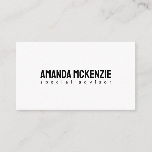 Trendy uniek creatief minimalistisch ontwerp informatiekaartje (Voorkant)