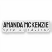 Trendy uniek creatief minimalistisch ontwerp sticker (Voorkant)