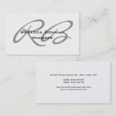 Trendy Unieke Creative Monogram Visitekaartje (Voorkant / Achterkant)