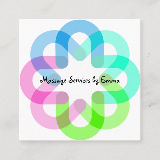 Trendy Unieke Massage Therapeut Visitekaartjes (Voorkant)