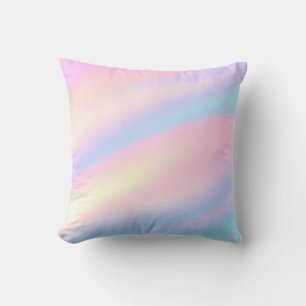 Trendy Unieke pastel Roze Blauw abstracte golven Kussen