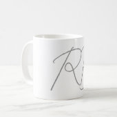 Trendy Unique Creative Monogram Initiaal Letters Koffiemok (Voorkant links)