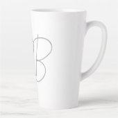 Trendy Unique Creative Monogram Initiaal Letters Latte Mok (Rechts)