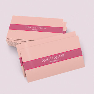 Trendy Unique Girly Pink Script Visitekaartje