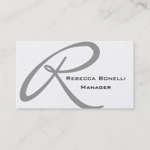Trendy Unique Gray Monogram Visitekaartje