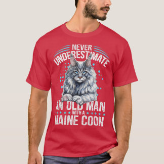 Trendy Unique onderschat het oude Man nooit met Ma T-shirt