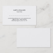 Trendy Unique Plain Black White Visitekaartje (Voorkant / Achterkant)