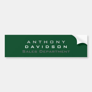 Trendy Up Forest Green Minimalist Business Bumpersticker