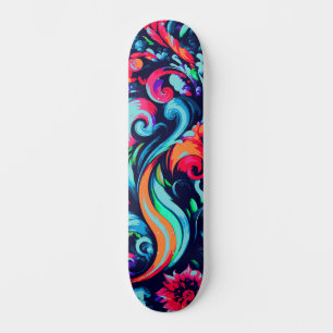 Trendy Urban Street Art Geïnspireerd Bloemen Skate Skateboard