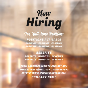 Trendy vacature Recruitment Adverteren Raamsticker