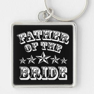 Trendy vader van de bruid Sleutelhanger