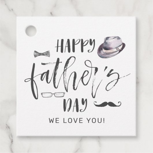 Trendy Vaderdag Gift Labels (Voorkant)