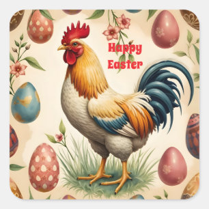 Trendy vakantie Easter Collectie Vierkante Sticker