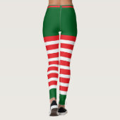  trendy vakantie elf groen wit rood leggings (Achterkant)