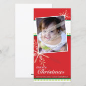 TRENDY VAKANTIE PHOTOCARD :: brightlyflaked 5P Feestdagenkaart (Voorkant / Achterkant)