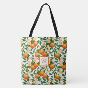 Trendy Valencia Sinaasappel Monogrammed Draagtas