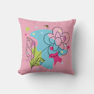 Trendy vectorpatroon van een zomerbloem in vlekken kussen