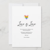 Trendy Veel Bedankt LGBT Rainbow Pride Heart Foto (Achterkant)