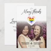 Trendy Veel Bedankt LGBT Rainbow Pride Heart Foto (Voorkant / Achterkant)