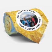 Trendy Verjaardag Vakantie Cadeau Aangepaste Fotot Stropdas (Opgerold)