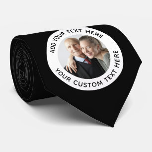 Trendy Verjaardag Vakantie Cadeau Aangepaste Fotot Stropdas