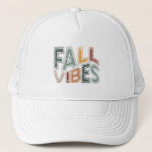 Trendy verontruste Herfst vibes Trucker Pet (Voorkant)