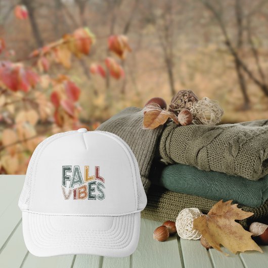 Trendy verontruste Herfst vibes Trucker Pet