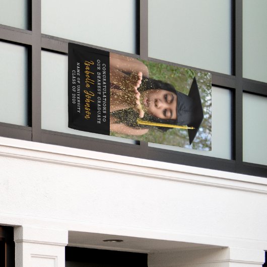 Trendy Vertical Afstuderen Photo Afstuderen Spandoek (Buitenkant Gebouw)