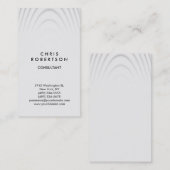 Trendy Vertical Grey Waves Pattern Visitekaartje (Voorkant / Achterkant)