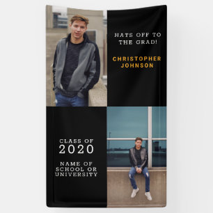 Trendy Vertical Photo Collage Afstuderen Spandoek
