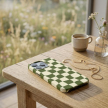 Trendy Vervormde Olijfgroene Schachbrettkoffer