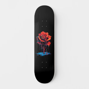 Trendy Vervuild Grunge Rode Roos Skate Deck