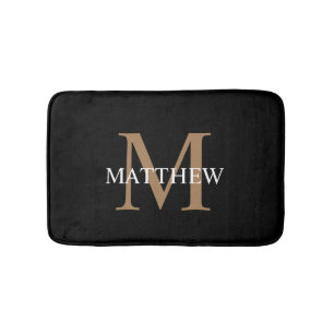 Trendy Vetgedrukte Typografie & Naam Monogram Badmat