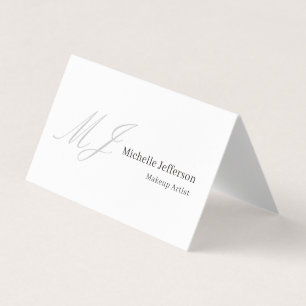 Trendy Visagist Monogram Zwart Wit Stijlvol Visitekaartjes