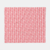 Trendy vlinder aangepaste kalligrafie naam roze fleece deken (Voorkant (Horizontaal))