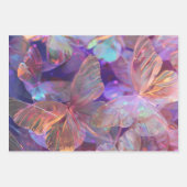 Trendy Vlinders Wrapping Paper Flat Sheet van 3 (Voorkant 2)