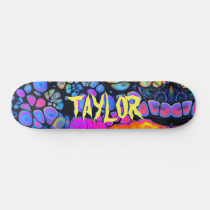 Trendy vloeibare cel Abstract, persoonlijke naam Skateboard