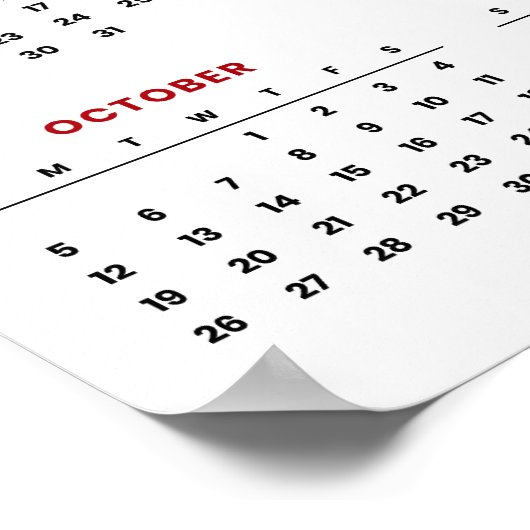 Trendy voeg uw eigen aangepaste tekst 2025 Kalende Poster (Hoek)