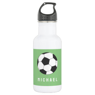 Trendy Voetbal Football gepersonaliseerd groen Waterfles