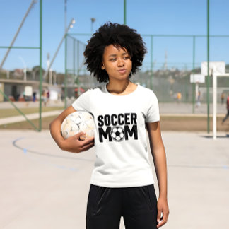 Trendy Voetbal moeder gepersonaliseerde T-shirt