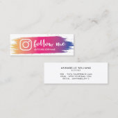 Trendy Volg me Instagram Mini Visitekaartje (Voorkant / Achterkant)
