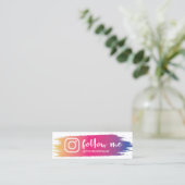 Trendy Volg me Instagram Mini Visitekaartje (Staand voorkant)